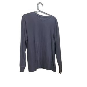 Jerzeez Long Sleeve Black Tee Top Shirt Size L 100% Cotton Casual Basics